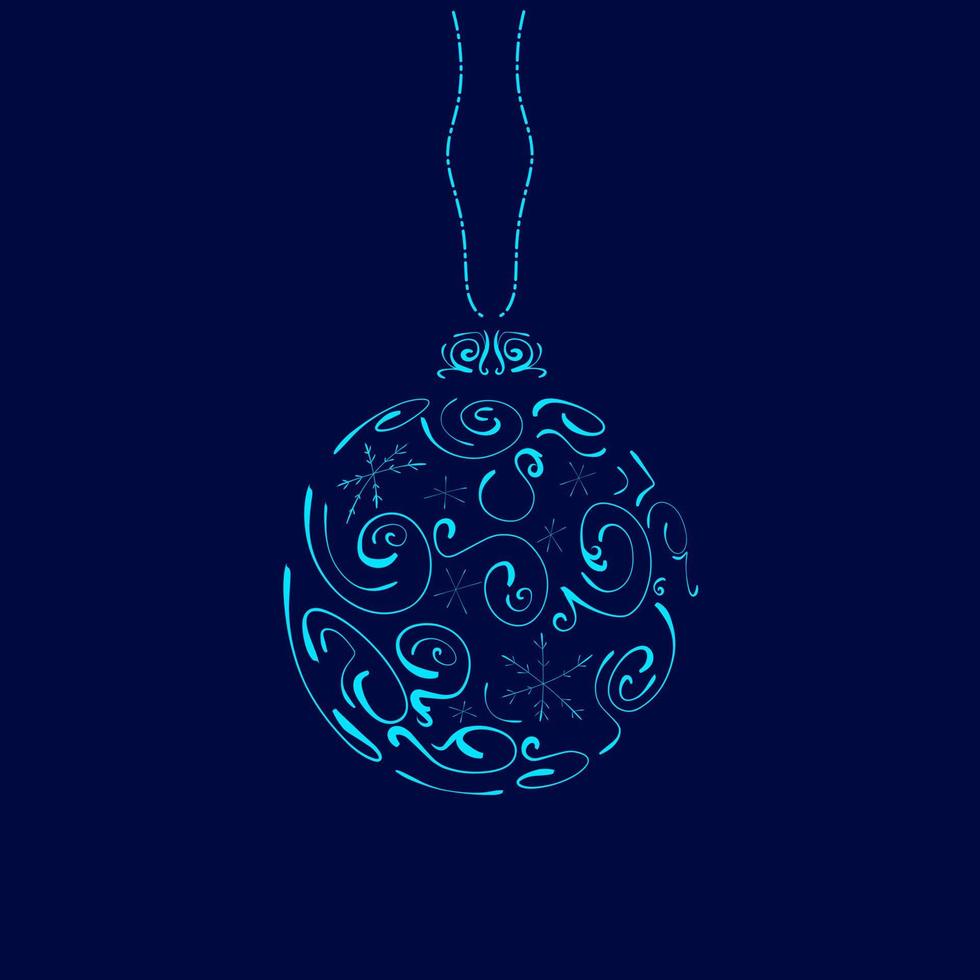 Kerst ontwerp behang met kerst pictogrammenset in grenen stijl op donkere achtergrond. elegante bal logo vector voor kerstboom.