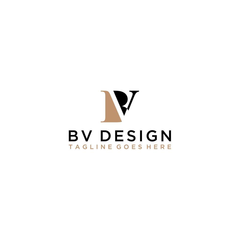 bv of vb letter logo teken ontwerp vector