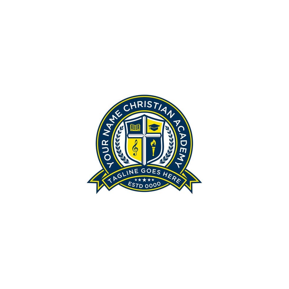 universitair onderwijs logo ontwerp. vector