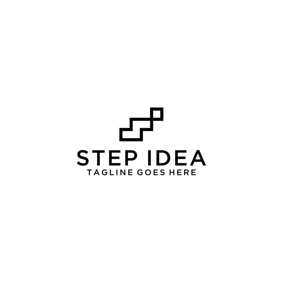 si brief eerste stap creatief logo-ontwerp vector