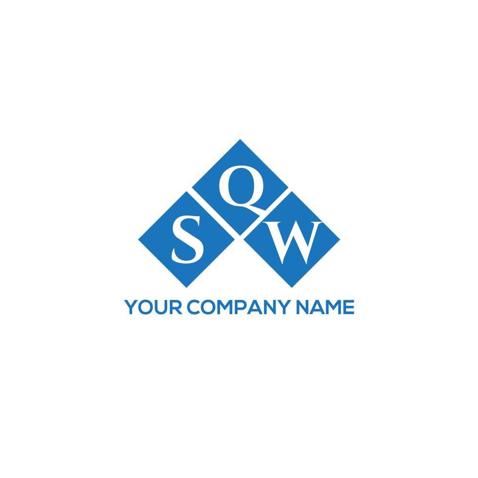 sqw brief logo ontwerp op witte achtergrond. sqw creatieve initialen brief logo concept. sqw brief ontwerp. vector