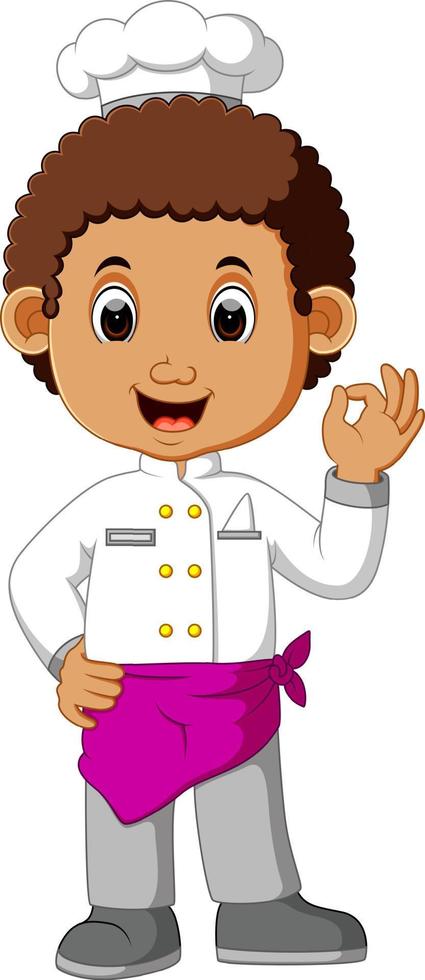 jongen chef-kok cartoon vector