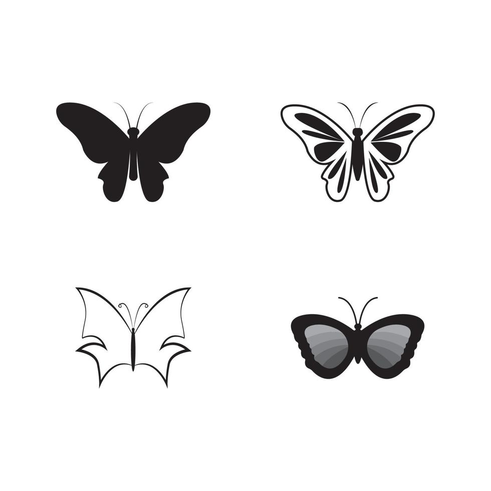 vlinder logo ontwerp vector