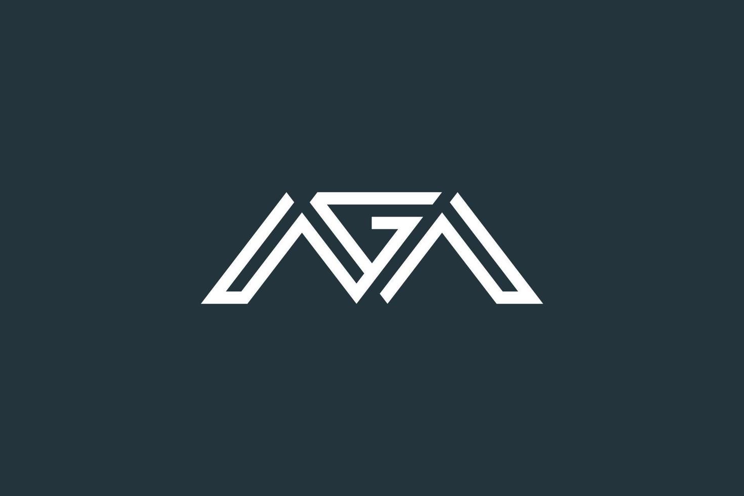eerste brief gm logo ontwerp vector sjabloon