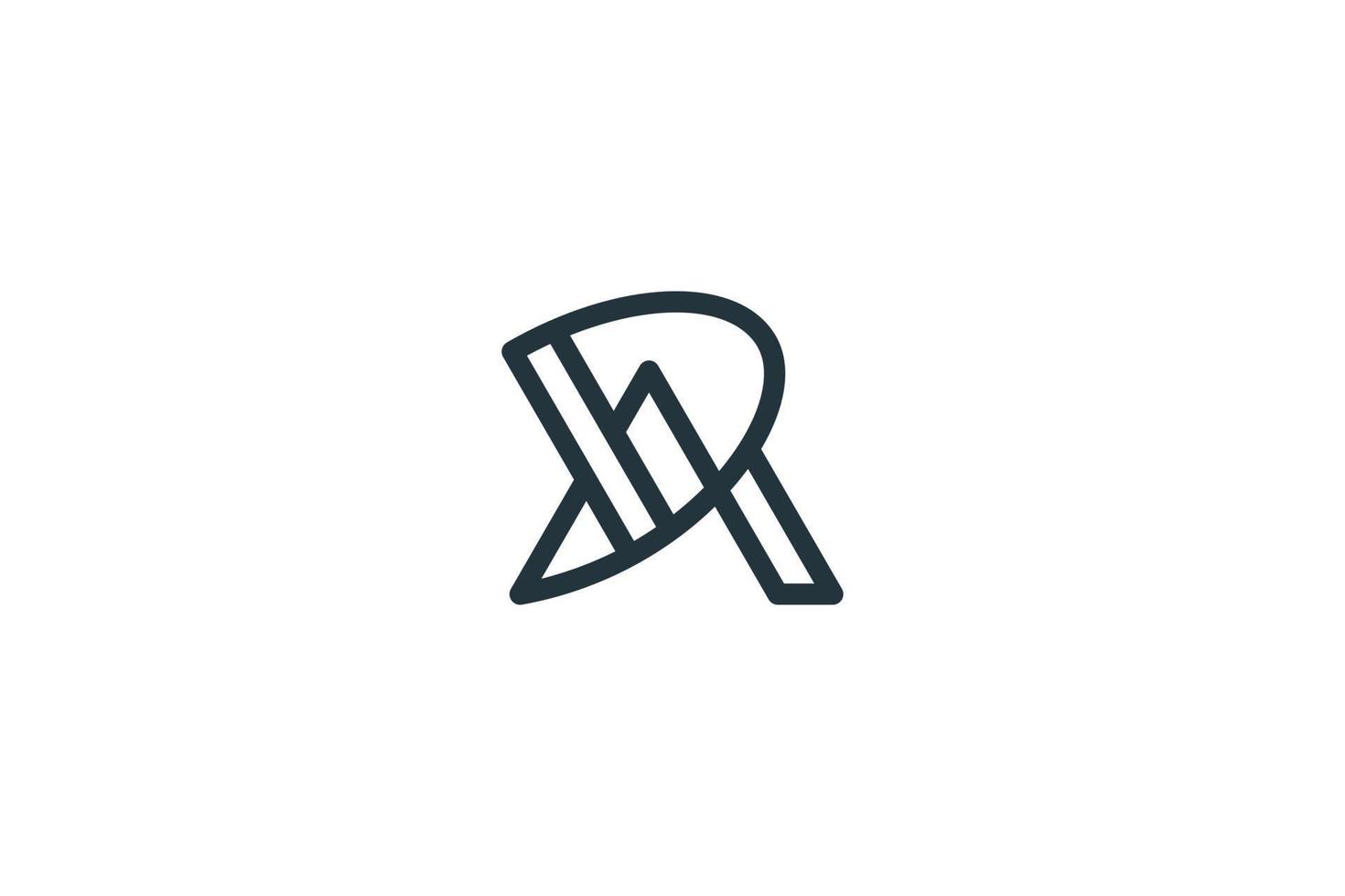 eerste brief advertentie logo ontwerp vector sjabloon