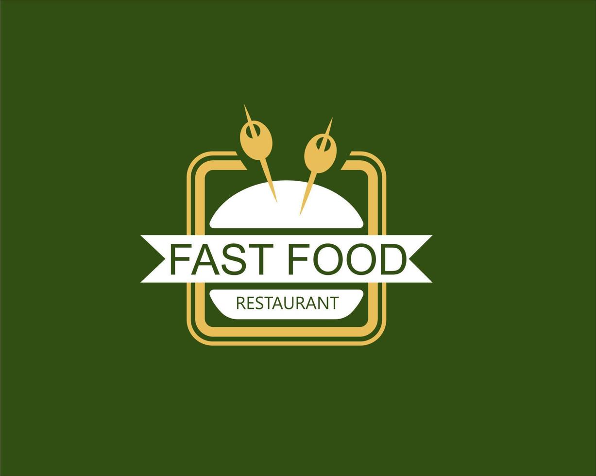 minimalistisch fastfoodontwerp vector