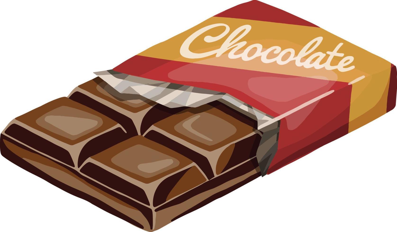 chocolaatjes en kuddes heldere en sappige illustratie vector