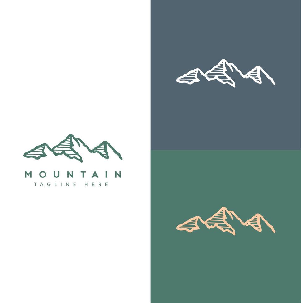 prinmountains logo vector ontwerpsjabloon