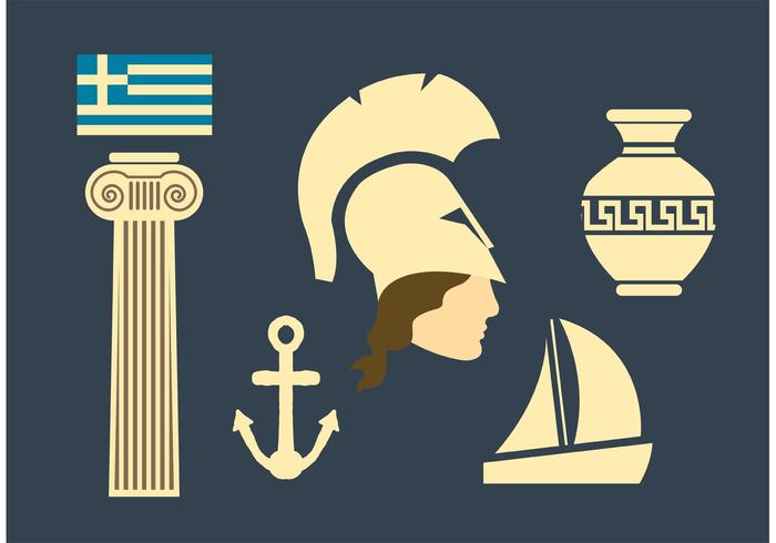 Athena Griekse Godin Vectors