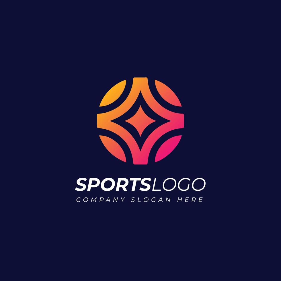 abstracte creatieve sport gradiënt logo vector sjabloonontwerp