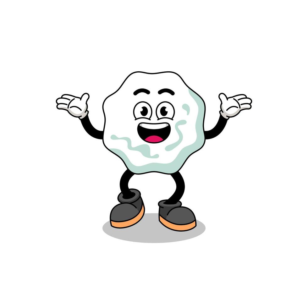 kauwgom cartoon zoeken met gelukkig gebaar vector