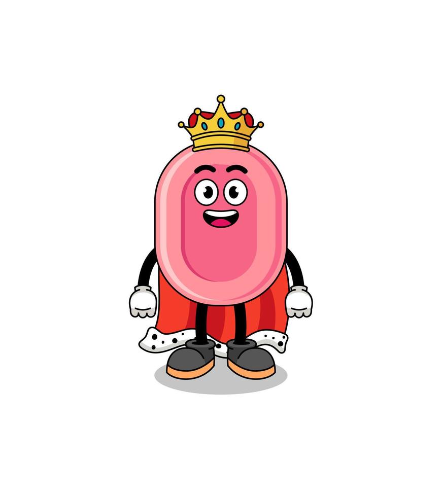 mascotteillustratie van zeepkoning vector