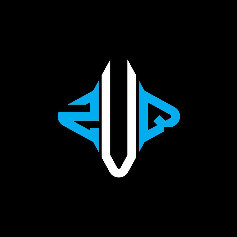 zuq letter logo creatief ontwerp met vectorafbeelding vector