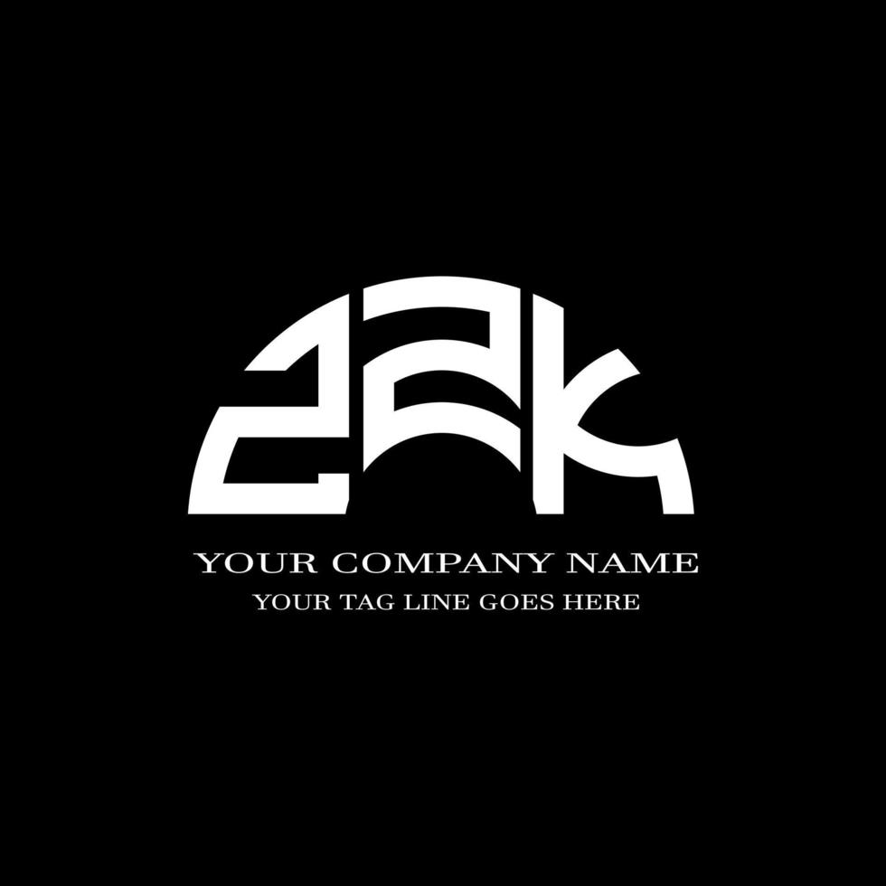 zzk letter logo creatief ontwerp met vectorafbeelding vector