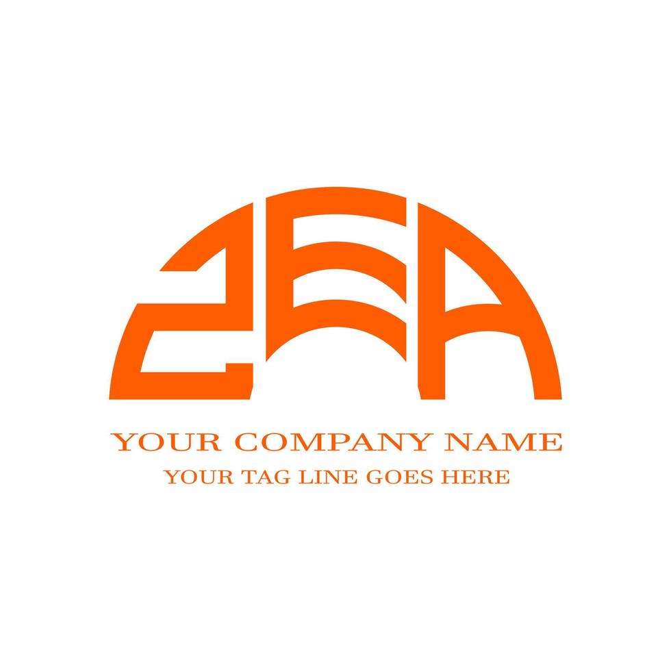 zea letter logo creatief ontwerp met vectorafbeelding vector