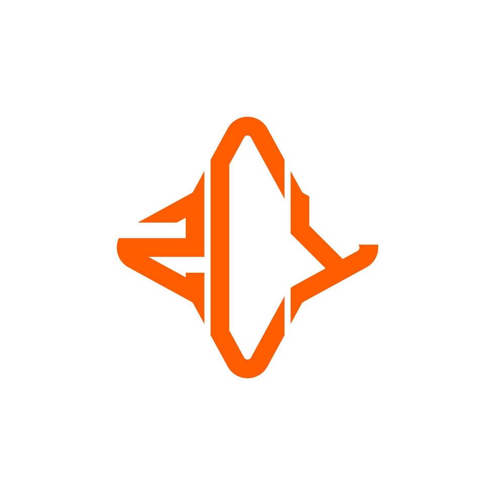 zcy letter logo creatief ontwerp met vectorafbeelding vector