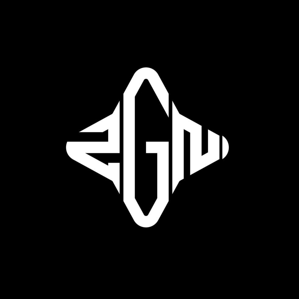 zgn letter logo creatief ontwerp met vectorafbeelding vector