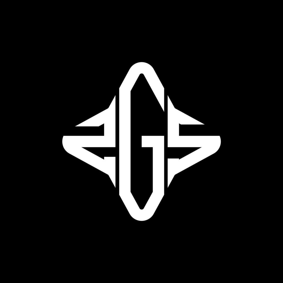 zgs letter logo creatief ontwerp met vectorafbeelding vector
