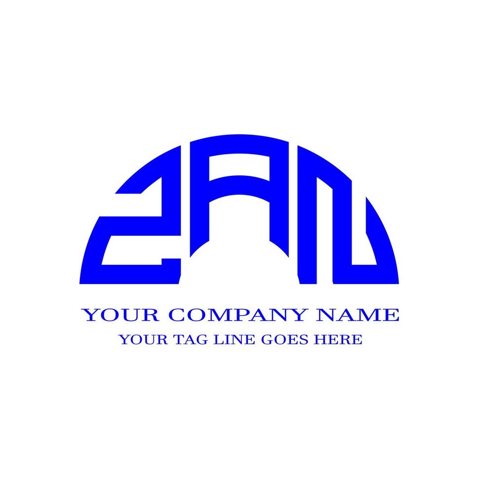 zan letter logo creatief ontwerp met vectorafbeelding vector