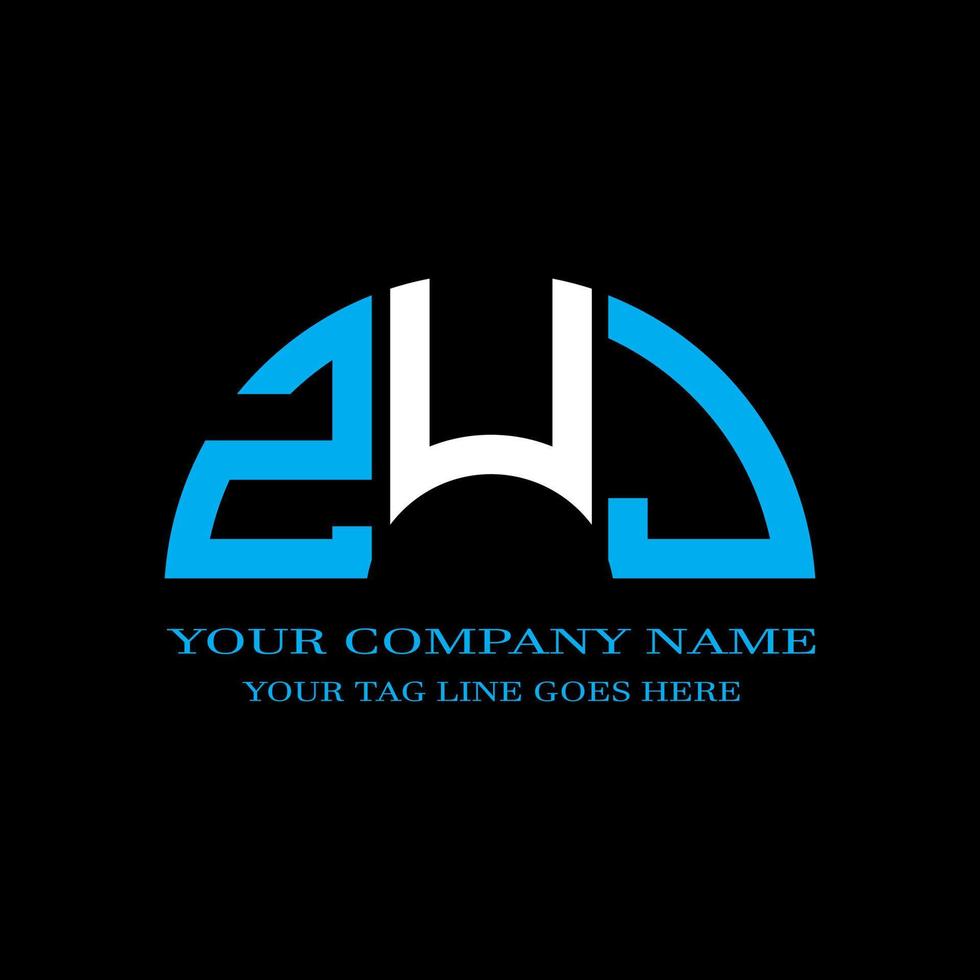 zuj letter logo creatief ontwerp met vectorafbeelding vector