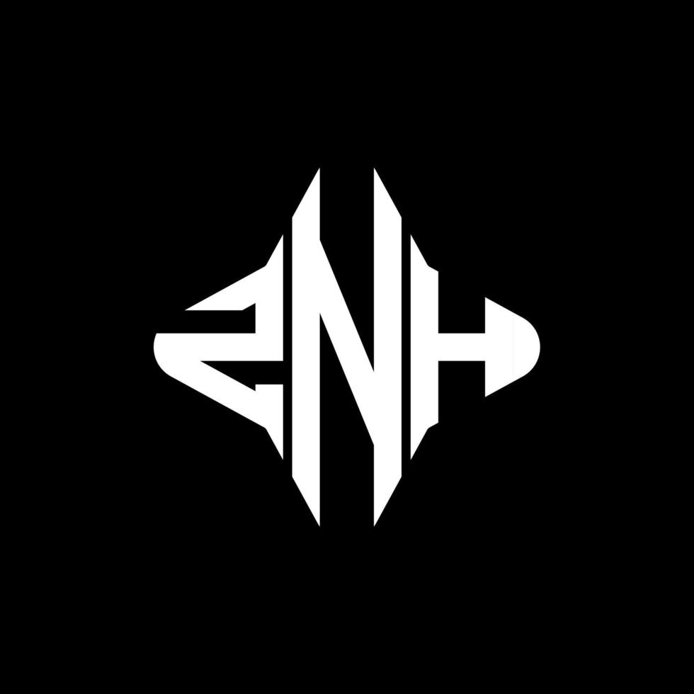 znh letter logo creatief ontwerp met vectorafbeelding vector