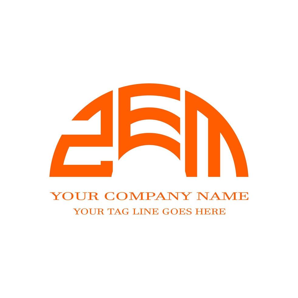 zem letter logo creatief ontwerp met vectorafbeelding vector