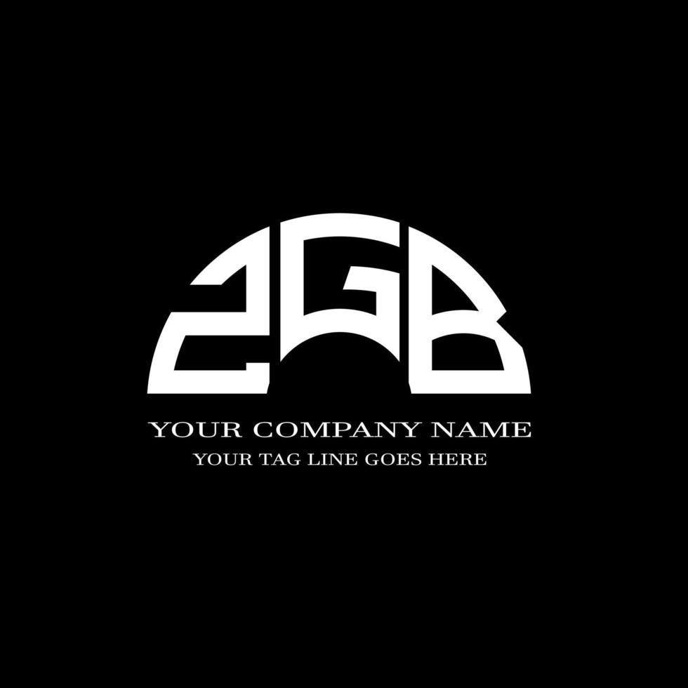 zgb letter logo creatief ontwerp met vectorafbeelding vector