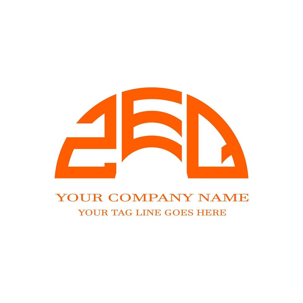 zeq letter logo creatief ontwerp met vectorafbeelding vector