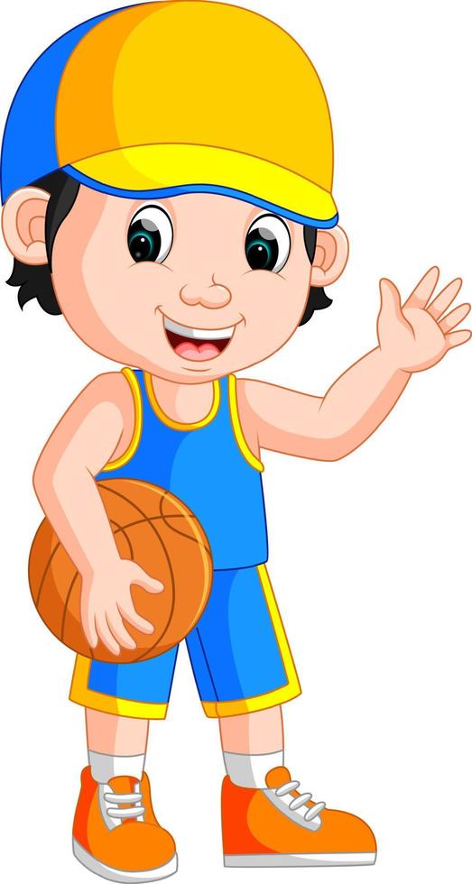 cartoon basketbalspeler vector