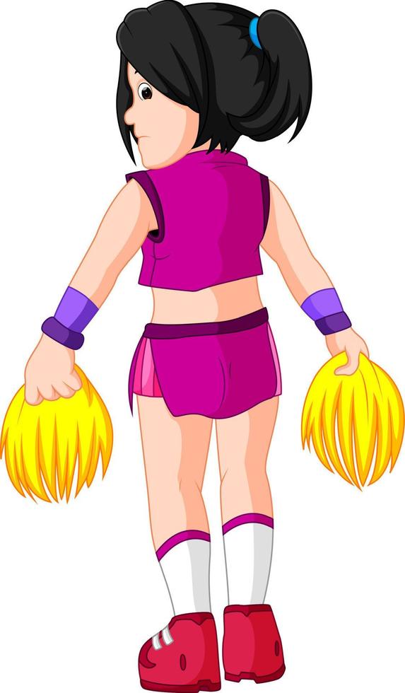 leuke cheerleader-cartoon vector