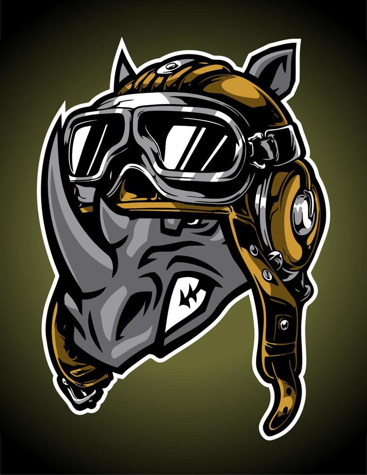 neushoorn hoofd vector