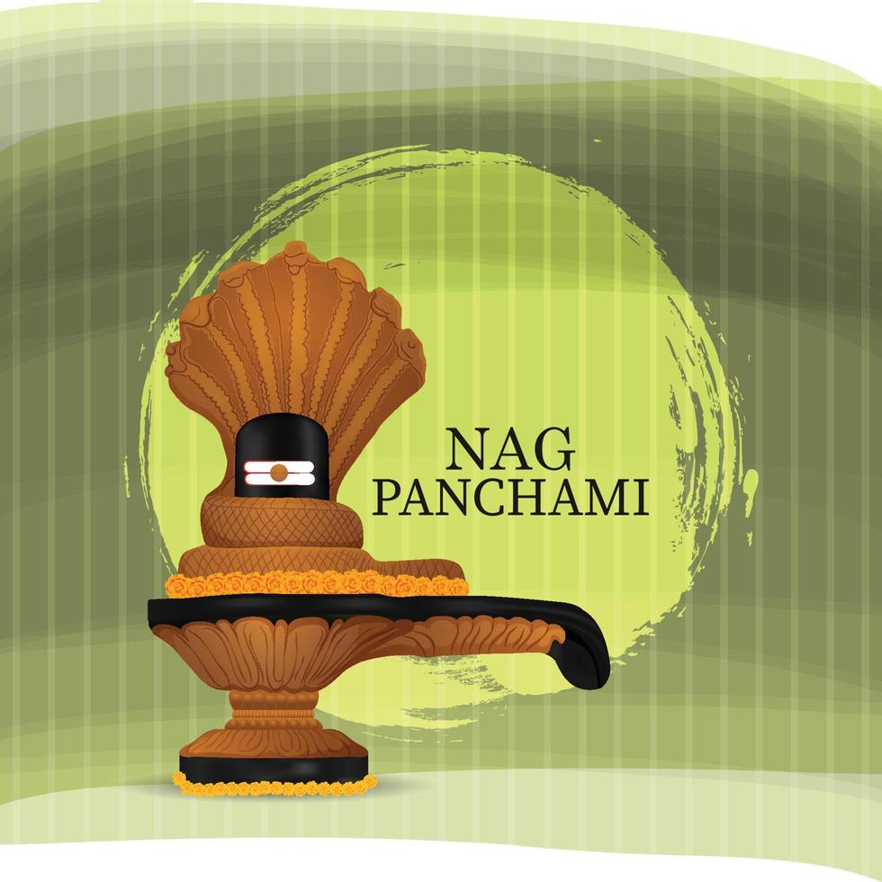 creatief huiveren voor happy nag panchami festival vector