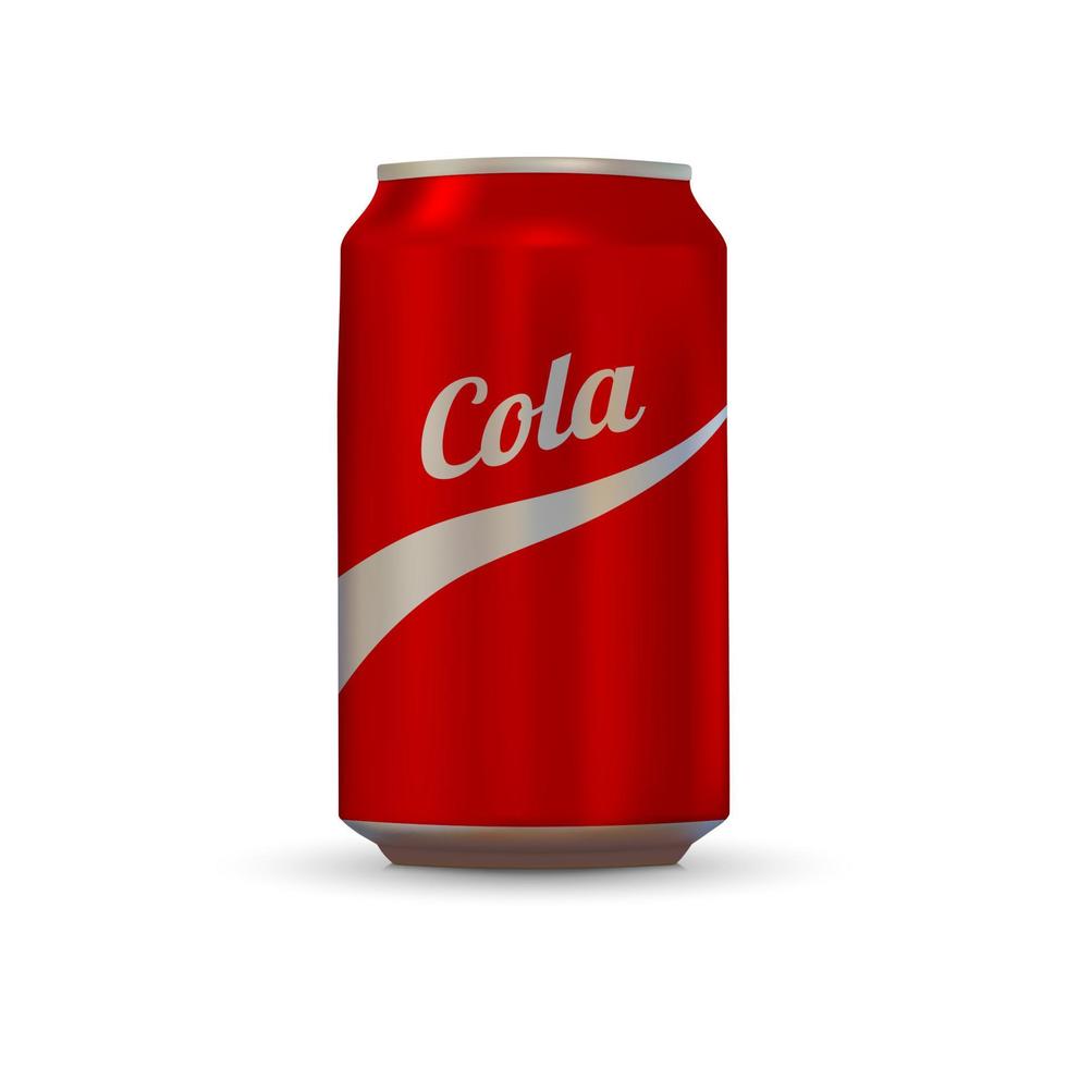 soda aluminium blikje vector