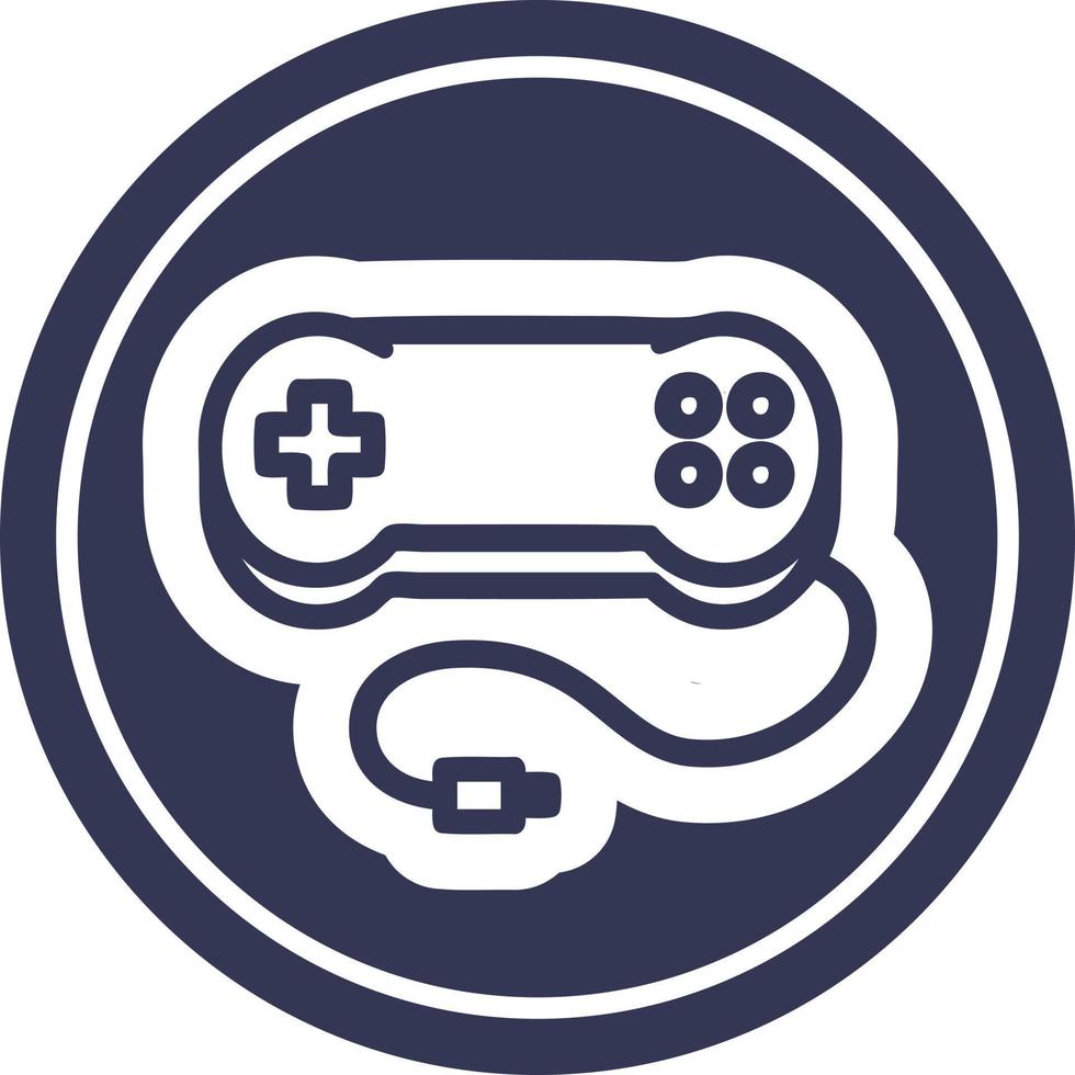 console game controller cirkelvormig pictogram vector