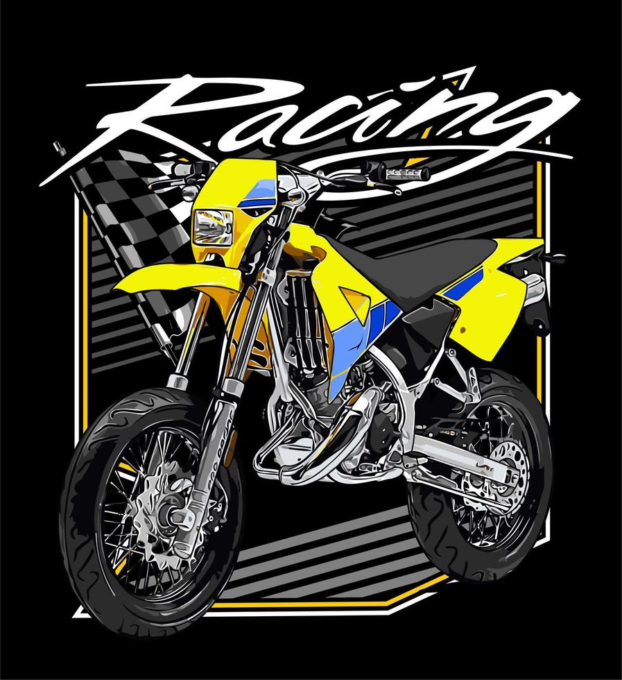 supermoto race vlag achtergrond vector