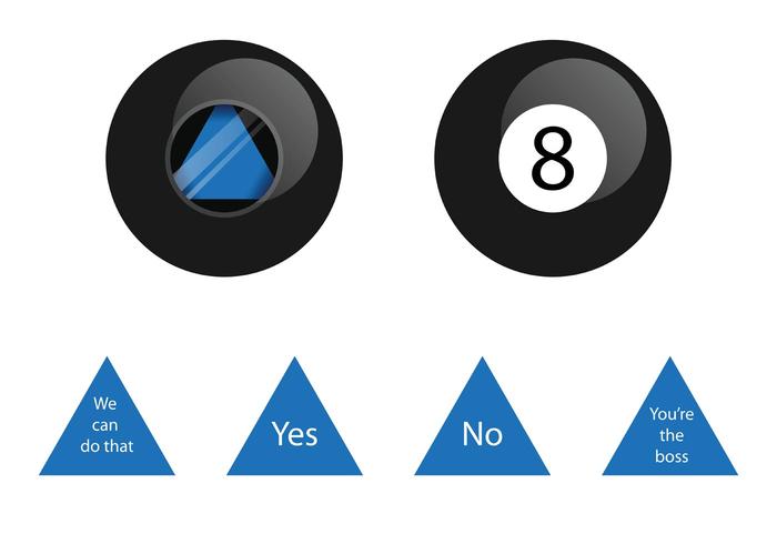 Vector Magic 8 Ball Elementen