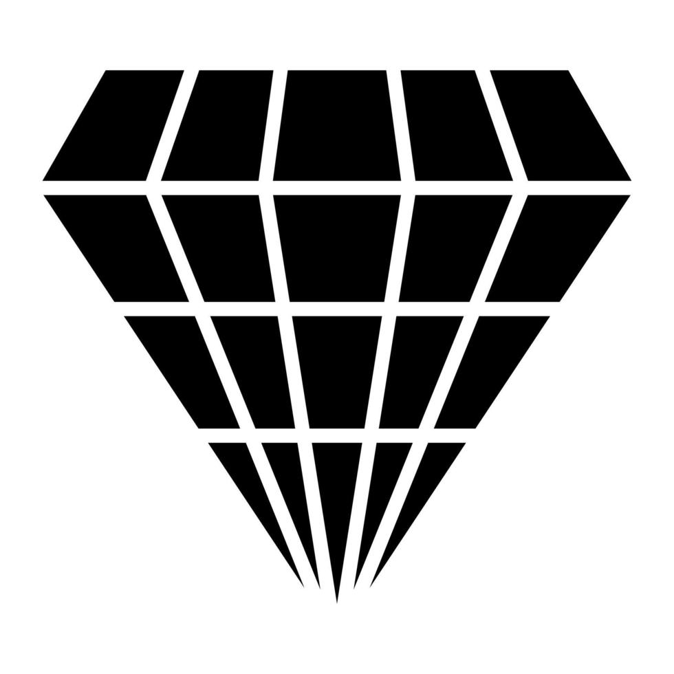 diamant glyph icoon vector