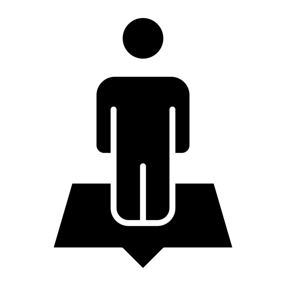 glyph-pictogram voor straatweergave vector