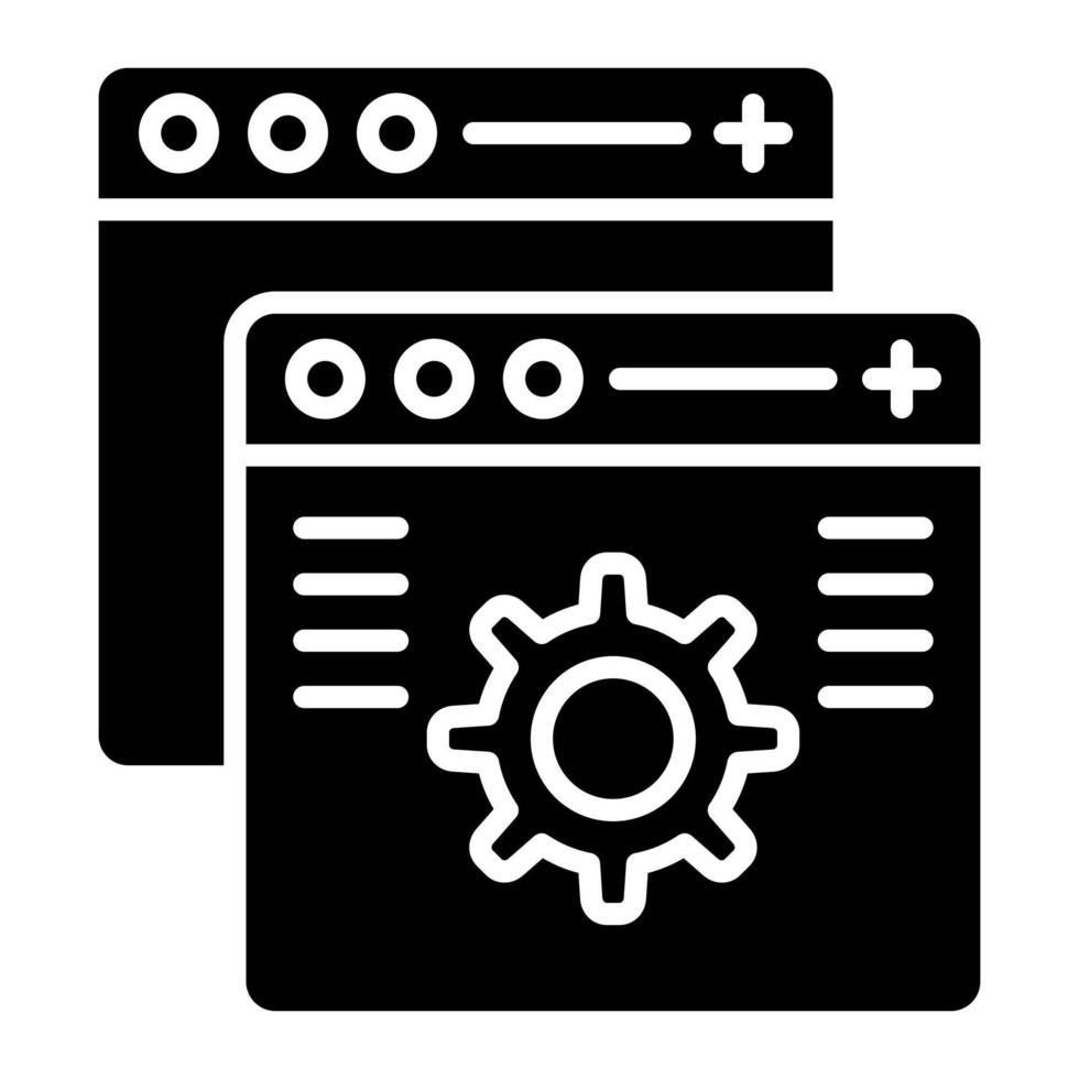 glyph-pictogram voor aangepaste functies vector