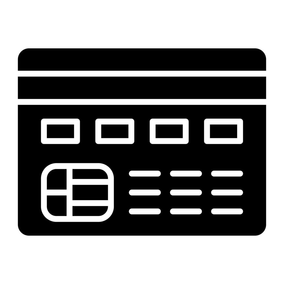 creditcard glyph-pictogram vector