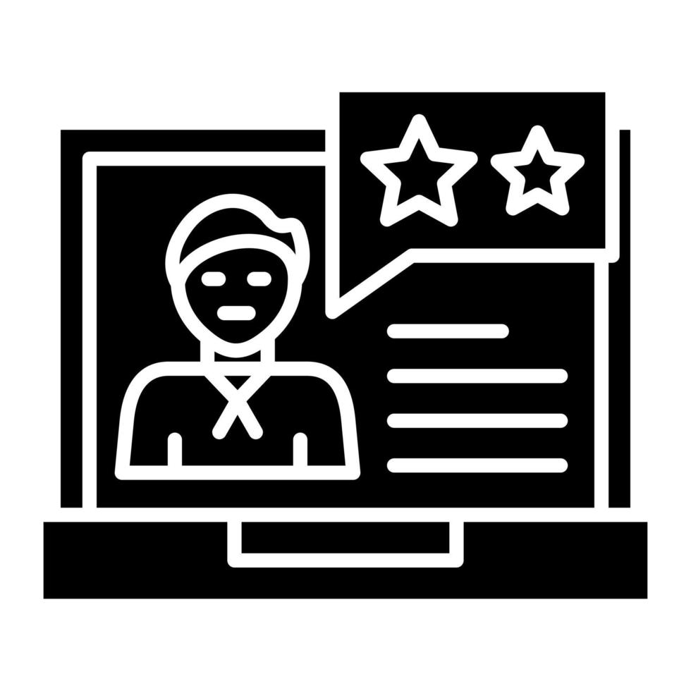 feedback glyph-pictogram vector