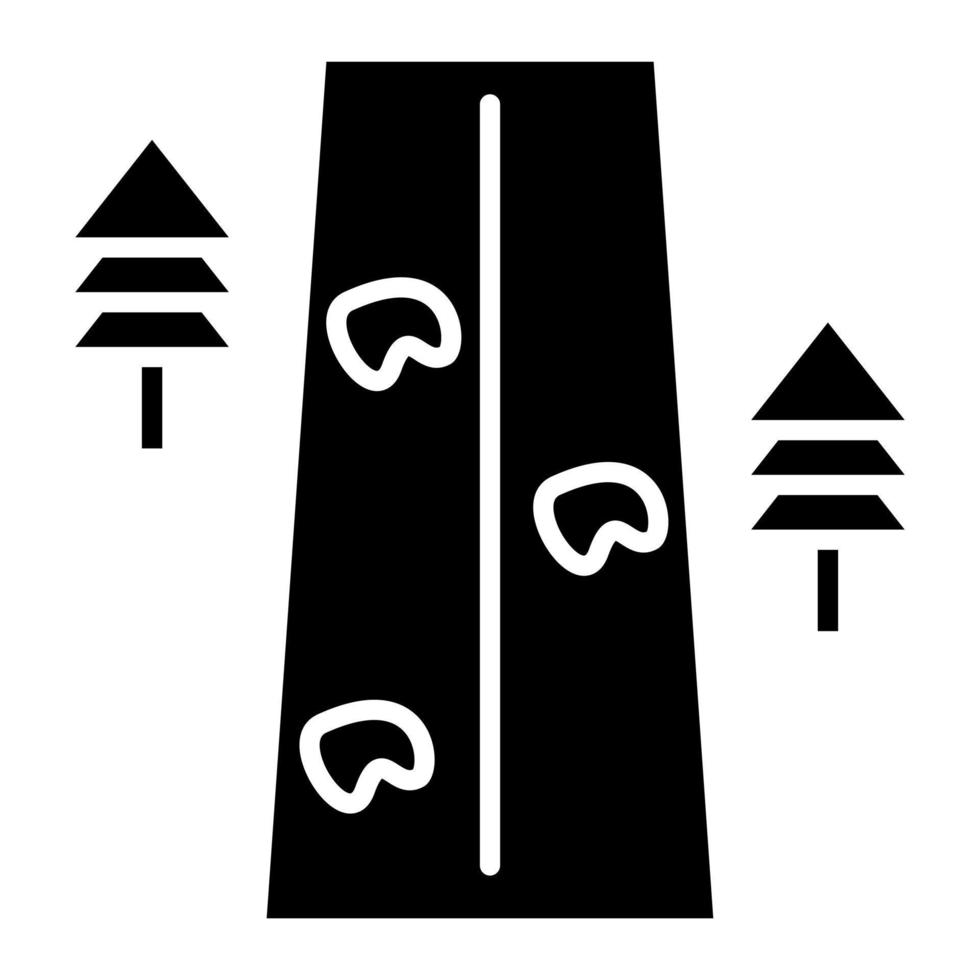 niet-verzegelde glyph-pictogram voor wegen vector