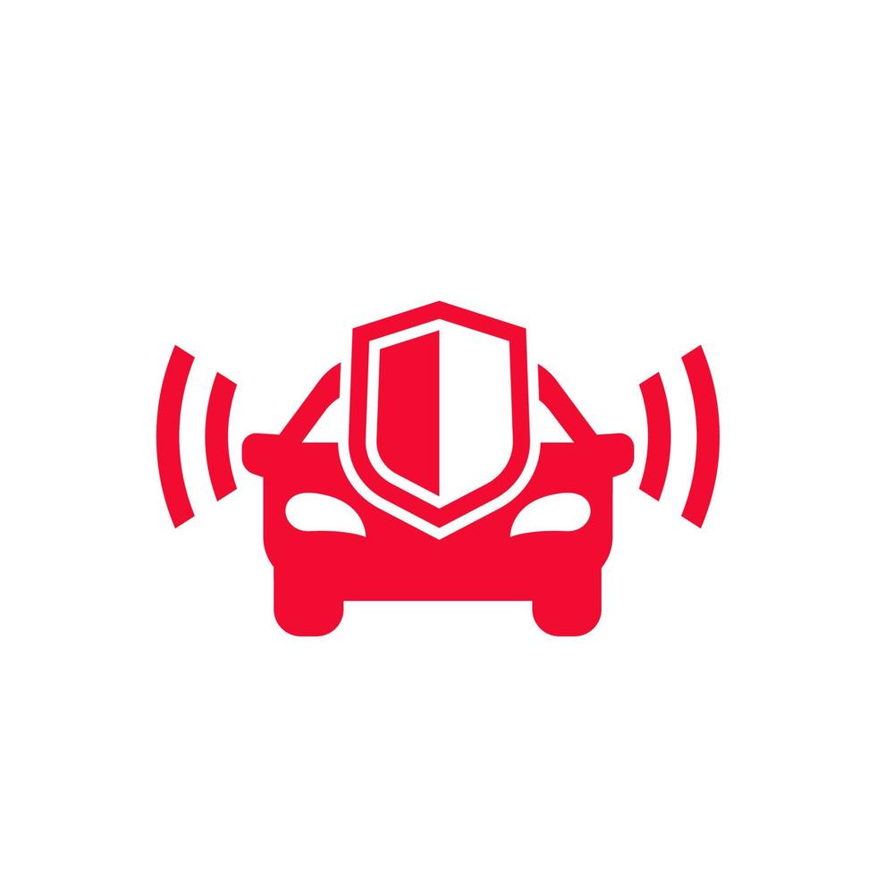 auto alarmsysteem icoon op wit vector