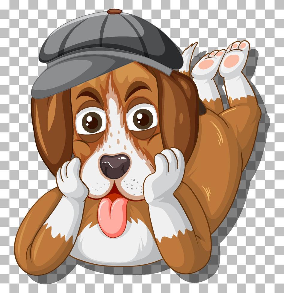 beagle hond stripfiguur vector