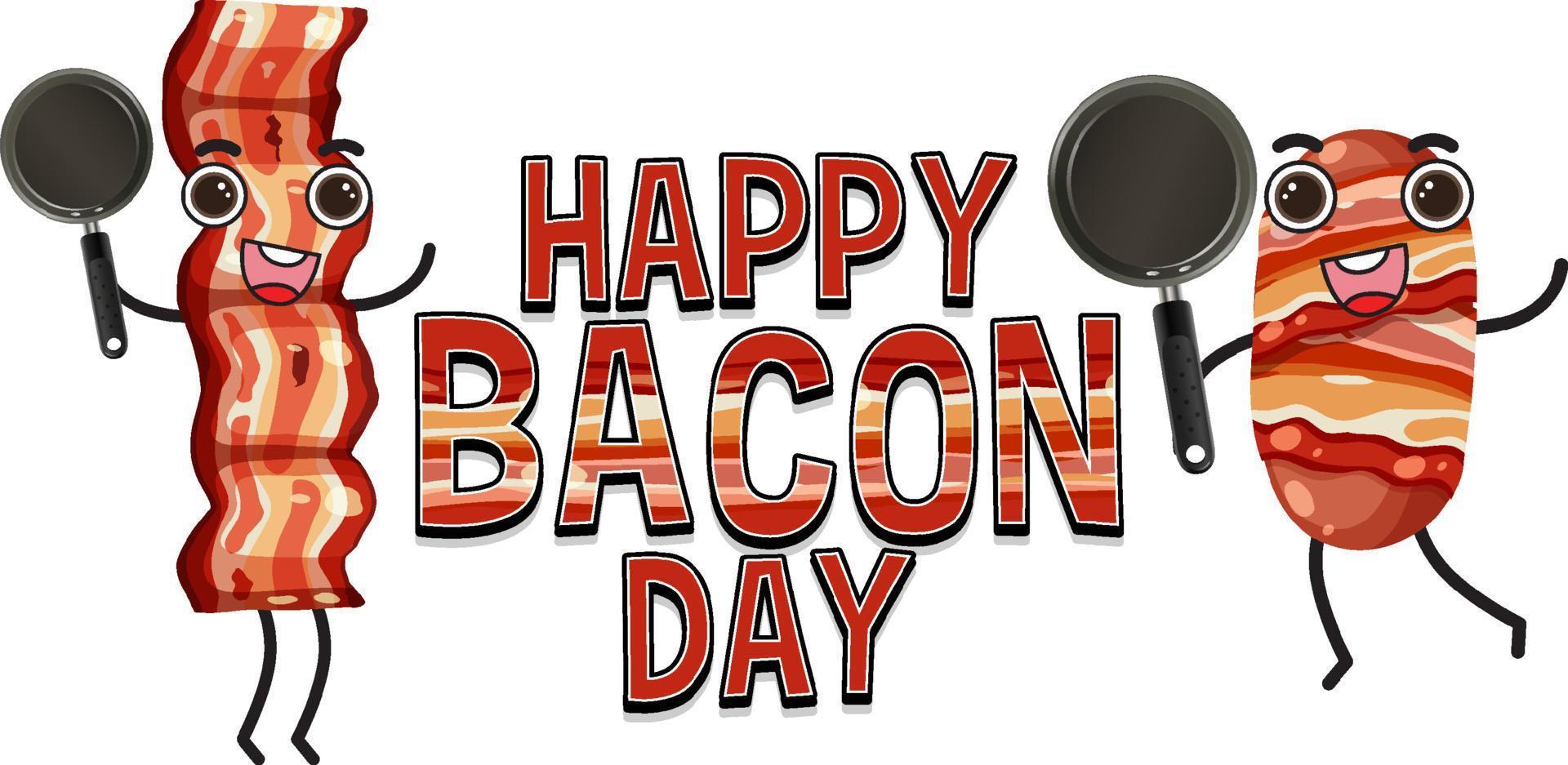 postersjabloon voor internationale bacondag vector