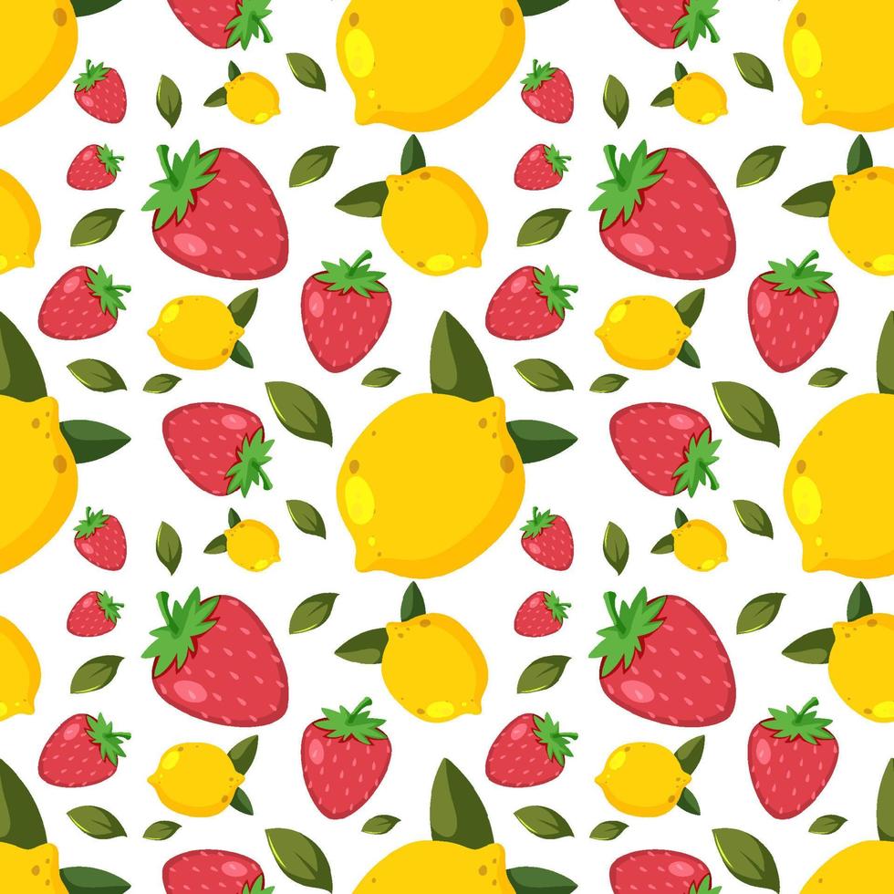 cartoon fruit naadloos patroon vector