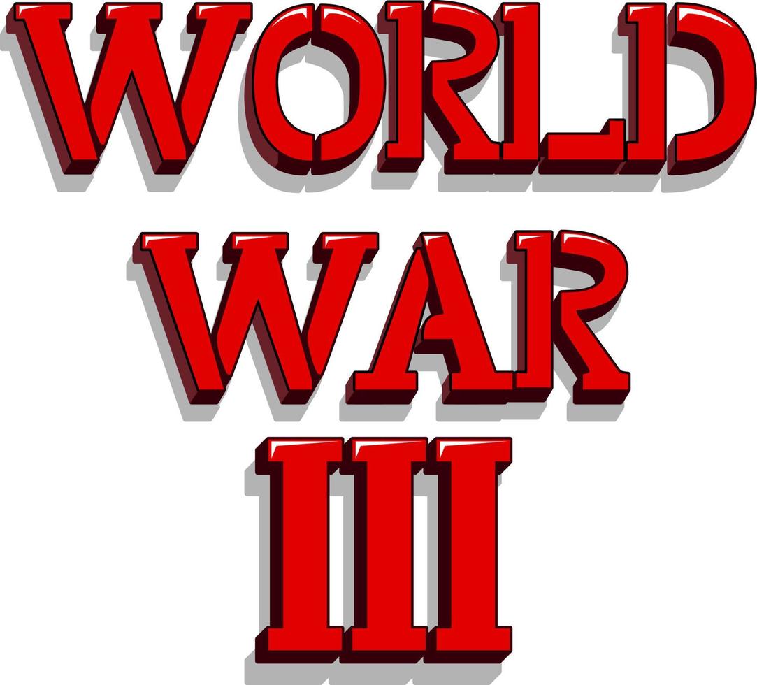 lettertypeontwerp met woord wereldoorlog iii vector