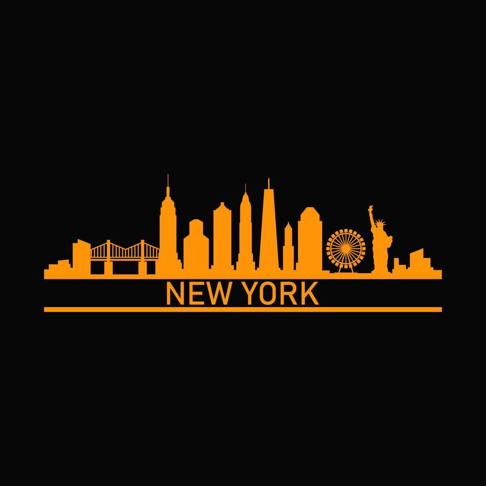 skyline van new york geïllustreerd vector