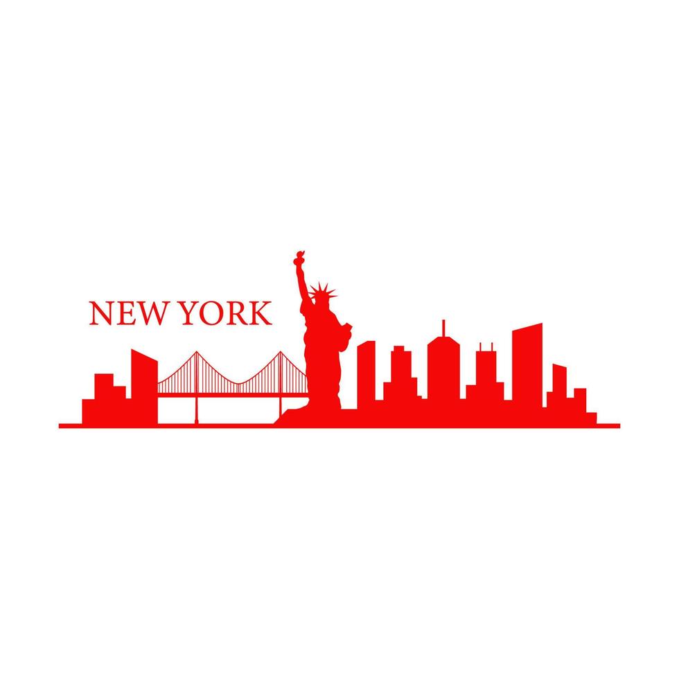 skyline van new york geïllustreerd vector