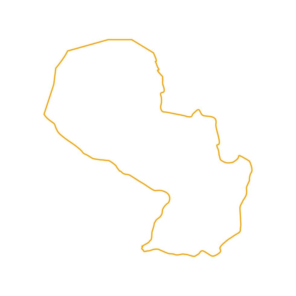 geïllustreerde kaart van paraguay vector